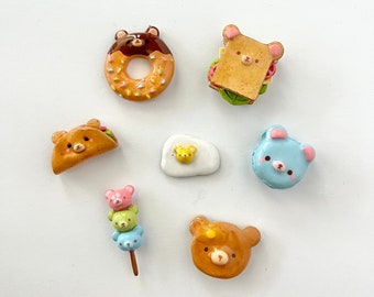 Aimants Bear Bakery Cafe - Aimants nourriture ours en peluche kawaii - Aimants kawaii pour réfrigérateur - Aimant ours mignon - Cadeau gourmand - Papeterie mignonne