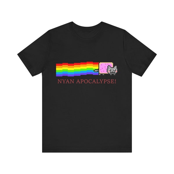 L'APOCALYPSE DE NYAN ! t-shirt, t-shirt chat nyan, t-shirt unisexe, t-shirt emo, t-shirt scène, chat nyan