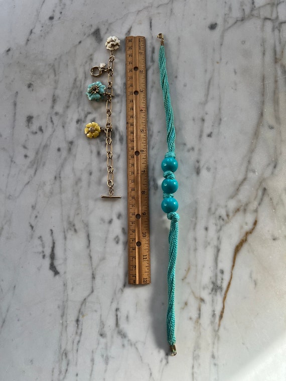 Vintage bead choker & enamel bracelet - image 4