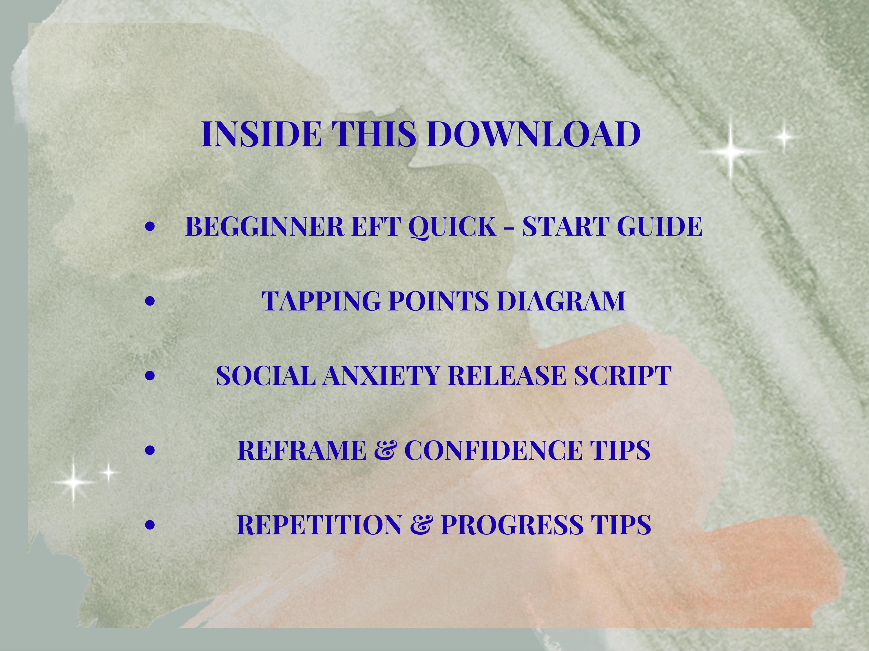 EFT Tapping Script for Social Anxiety – Anxiety Relief Guide (printable ...