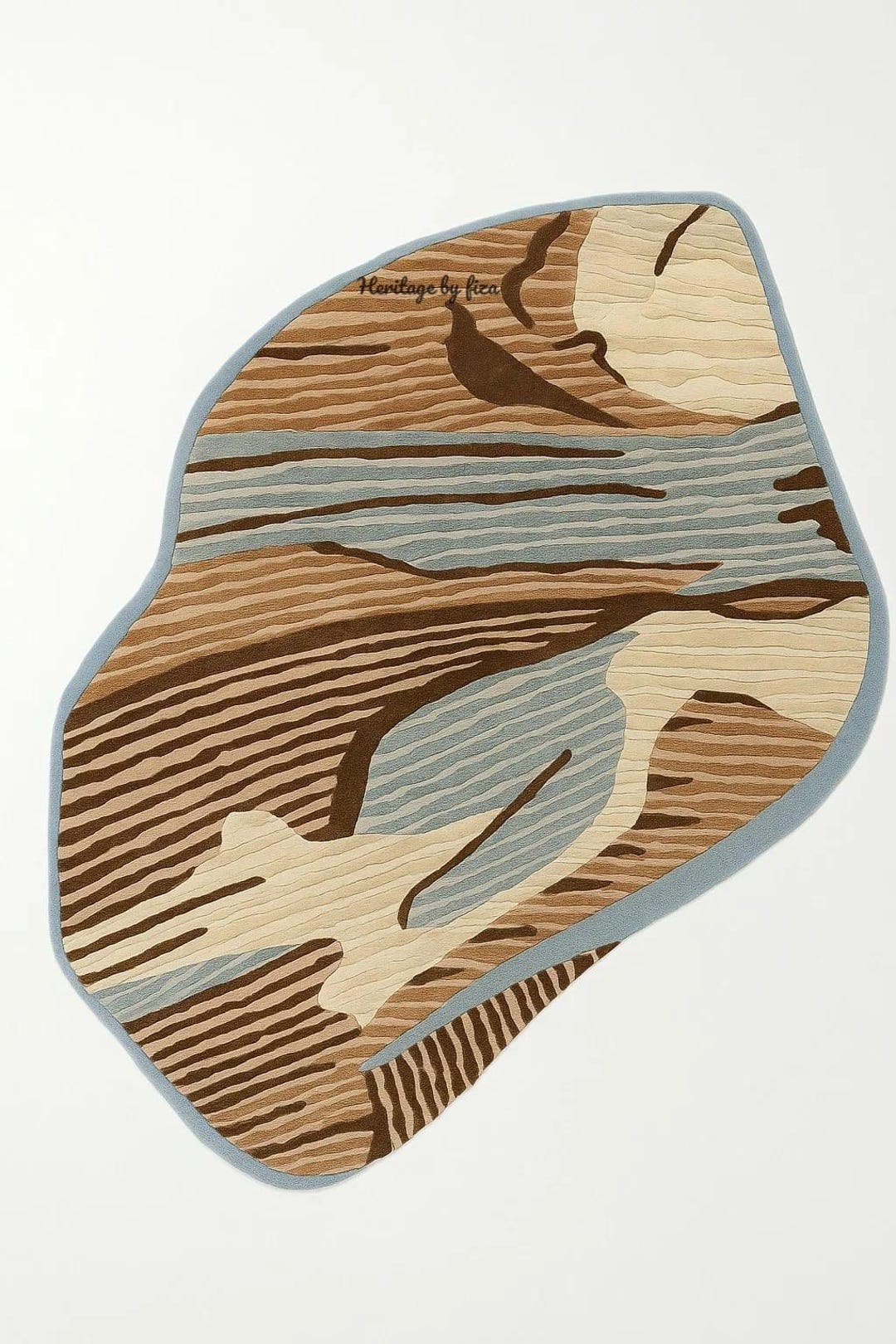 Abstract Earth- Tone Sculpture Rug-organic Modern Living Room Decor - Etsy