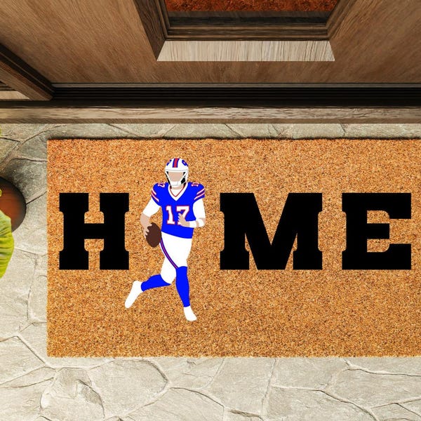 Buffalo Bills Doormat, NFL, Housewarming Gift, Christmas Gift, Bills Mafia, Welcome Mat, 716, AFC East, Buffalo, Decor, home, rug