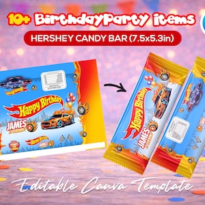 Race car themed birthday party favor bundle with printable labels and wrappers for kids’ snacks, toy car favors and party decorations. Designed for car-themed birthdays and racing-style celebrations.