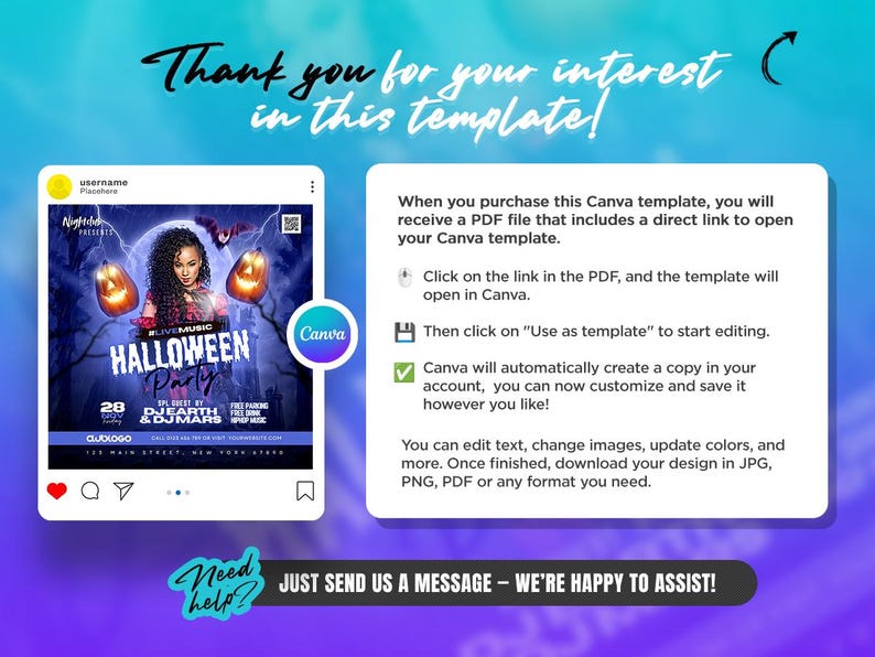 Editable Halloween Party Canva Flyer Template, Spooky Costume Party ...