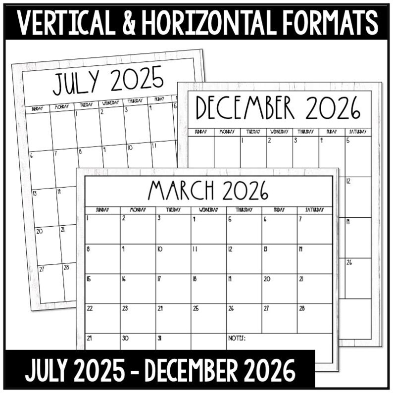 2025 2026 Rae Dunn Inspired Calendar Etsy