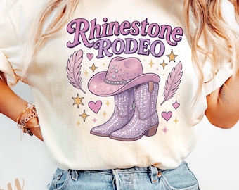 Rhinestone Rodeo T-Shirt: Country Music Concert, Coquette Cowgirl Style