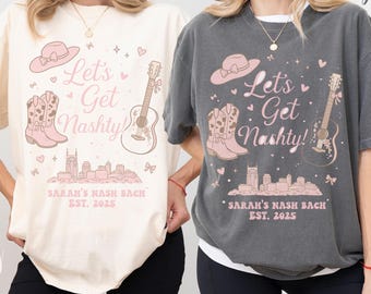 Custom Coquette Bachelorette Shirt Nashville Bach Party Shirts Nashville Bach Shirt Bachelorette Party Shirt Personalized Girls Trip Shirt