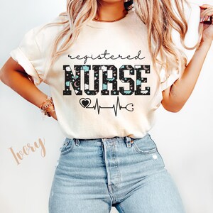 Comfort Colors® Registered Nurse Shirt for Women, RN TShirt for Registered Nurse, Nursing Tee, Gift for Registered Nurse, RN Graduation Gift