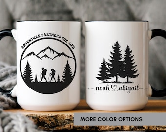 Personalized Adventure Mug Custom Couple Gifts Hiking Couple Personalized Mug Custom Name Couple Mugs Adventure Couple Gifts Gift for Couple