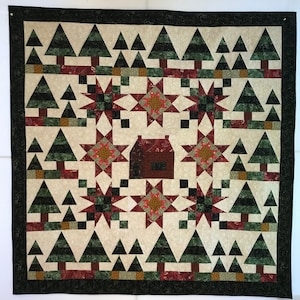 Christmas Quilt Pattern Home in the Woods Digital Download