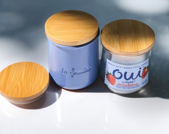 6 pots yaourt bleu La Fermière - Merveille & bout de chandelle