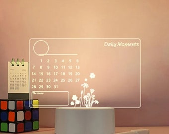 Customizable LED Night Light / Design Your Own Message / Love Notes / DIY Bedroom Lighting / LED Customizable Calendar / Eraseable Calendar