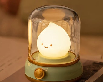 Cute Sillicone Night Light | Cartoon Desk Night Light | Rechargeable Bedside Lamp | Kid's Room Decor | Nostalgic Gift