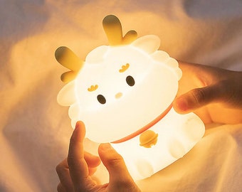 Handmade LED Cute Bean Goat Night Light - Charming & Functional Lighting for Children's Rooms