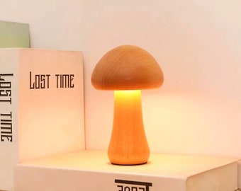 Jolie lampe décorative en forme de champignon fabriquée à la main - Veilleuse - Parfaite pour le bureau - Ambiance chaleureuse