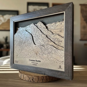 Carte des pistes de ski de Crested Butte, CO | Art de pistes de ski, Art de carte en bois, Carte en bois gravée, Décoration de ski, Cadeaux ski, Snowboard