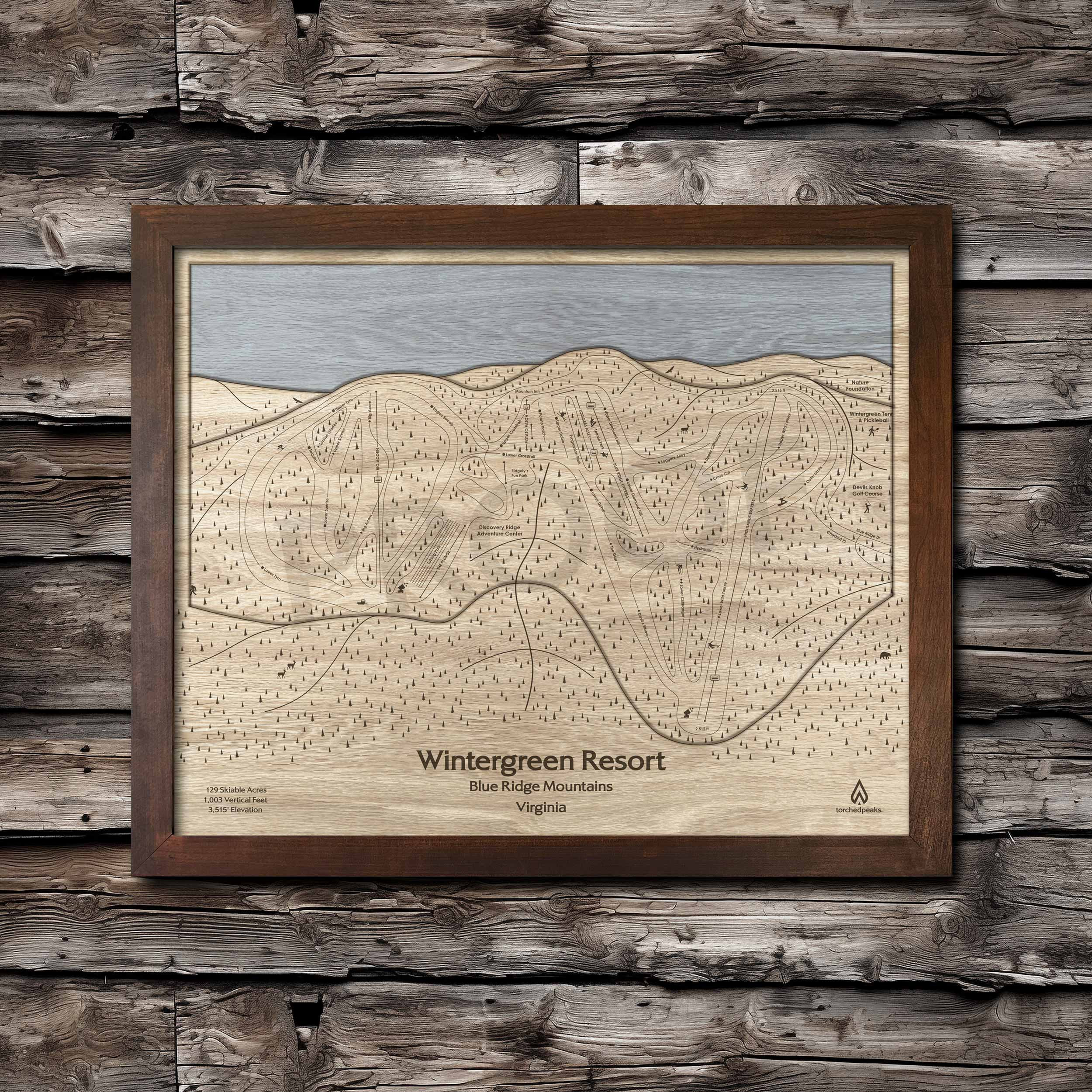 3D Wintergreen VA Ski Trail Map - Il Fullxfull.5540304416 14l1 