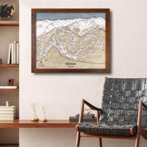Telluride Ski Map, Skiing Wall Art