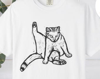 Funny Cat Tshirt, Cat Lover Tee, Cute Kitten Shirt, Animal Graphic Top, Cat Mom Gift, Cat Dad Present