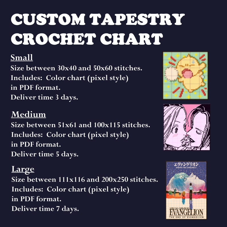 Custom Tapestry Crochet Chart - Etsy