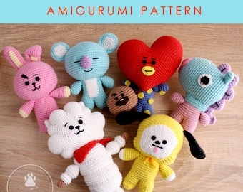 Patrón de paquete de amigurumi BT21