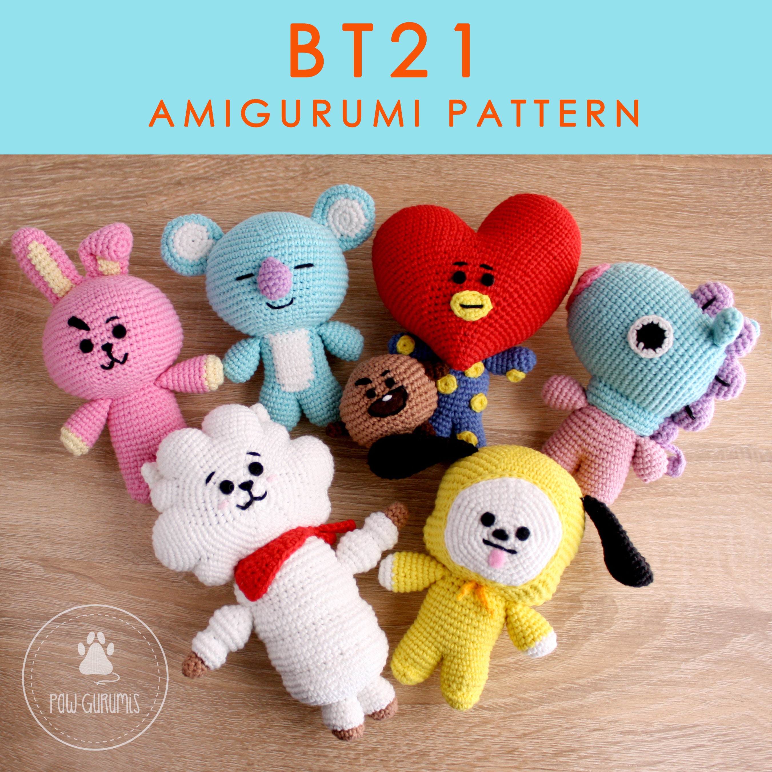 BT21 Amigurumi Bundle Pattern - Etsy