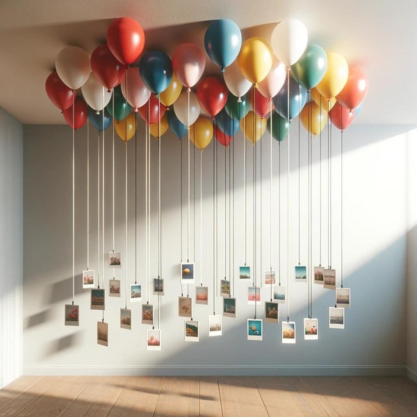 DIY Balloon Decoration Kit, Polaroid Photo Prints with Balloons, Photo Prints, Balloon with Photos, Balloon with Pictures, Decoration