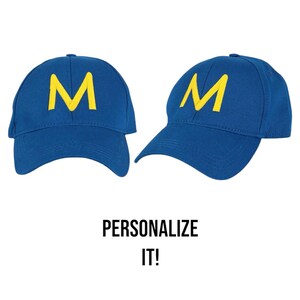 Personalized Cap - Custom Embroidered Initials, Blue Cap, Embroidered Initials, Cap with Initials, Customized Cap, Baseball Cap, Custom Gift