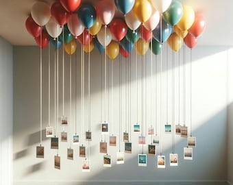 DIY Balloon Decoration Kit, Polaroid Photo Prints with Balloons, Photo Prints, Balloon with Photos, Balloon with Pictures, Decoration