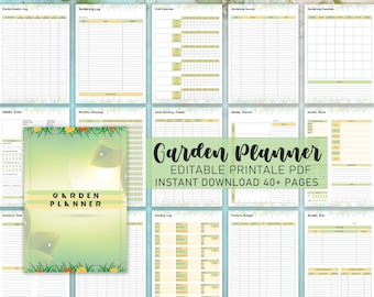 Printable Garden Planner: Plant Journal, Gardening Logbook (Digital Download)