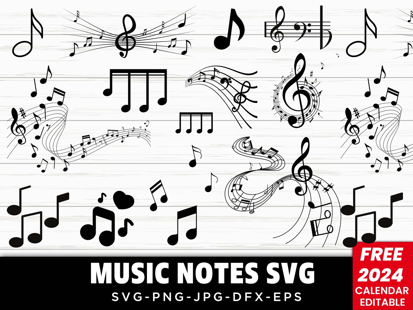 MUSICAL Notes Svg, Musical Notes Clipart, Music Notes Svg Musical Notes ...
