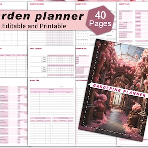 Garden Planner Printable, Garden Planner, Plant Planner, Garden Journal, Garden Organizer, Plants Records, Gardening Logbook, Garden Expense