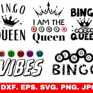 Bingo SVG Bundle, Bingo SVG, Bingo Player SVG, Bingo Lady svg, Bingo Games svg, Bingo Queen svg, Bingo Cup svg, Bingo Shirt, Cut File Cricut