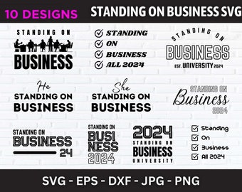Standing on Business SVG Bundle: University Shirt Design (Digital Download)
