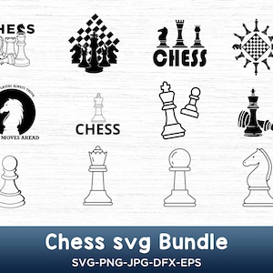 Chess SVG Bundle: Game Figures Clipart (Cut Files)