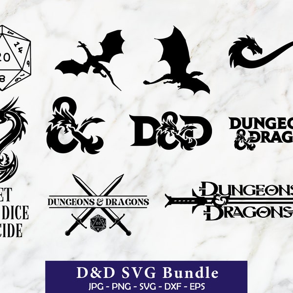 Dnd Svg Bundle, Dnd Png Bundle, Dnd Dxf Bundle, Dnd Silhouette Designs, Dnd Vector Files, Svg Files For Cricut, Svg Files, Digital Download