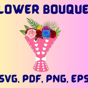 Bouquet of Paper Flowers, Vase for paper Flowers, Bouquet Vase Svg, Paper Flower Bouquet, Ramo de flores de papel, Vase, Valentines gift