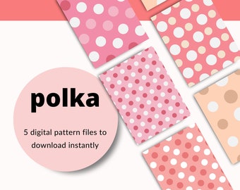 Polka Dots Pattern Paper - Instant Download