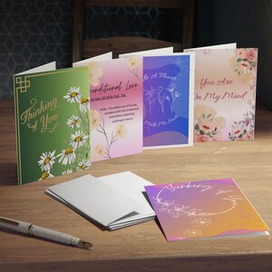 Wildflower denken aan je kaarten, vintage botanische bloemen Wildflower notitiekaart, moderne bloem notitiekaart, multi-design groet notitiekaart