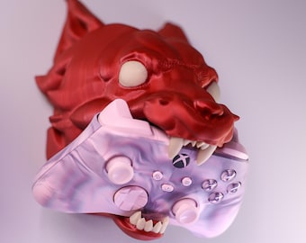 Wolf Head Controller Stand: Gaming Display for PS5, Xbox, Switch