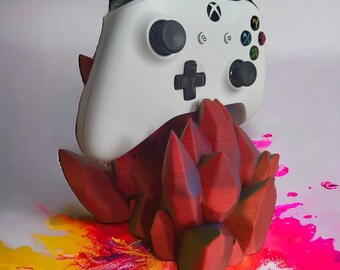 Tri-Color Crystal Controller Stand: PS5, Xbox, Switch Pro - 3D Printed