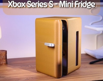 Xbox Series S Case Stand Mini Fridge – Controller and Battery storage, Optimized Airflow, Gift for Gamer – Retro Style