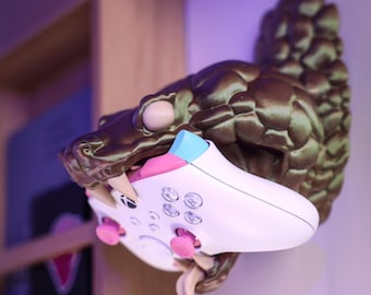 Snake Head Controller Stand: Gaming Display with Gravity Grip