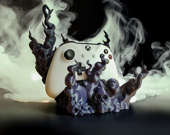 Supporto per controller a forma di teschio spettrale stampato in 3D: regalo per giocatori