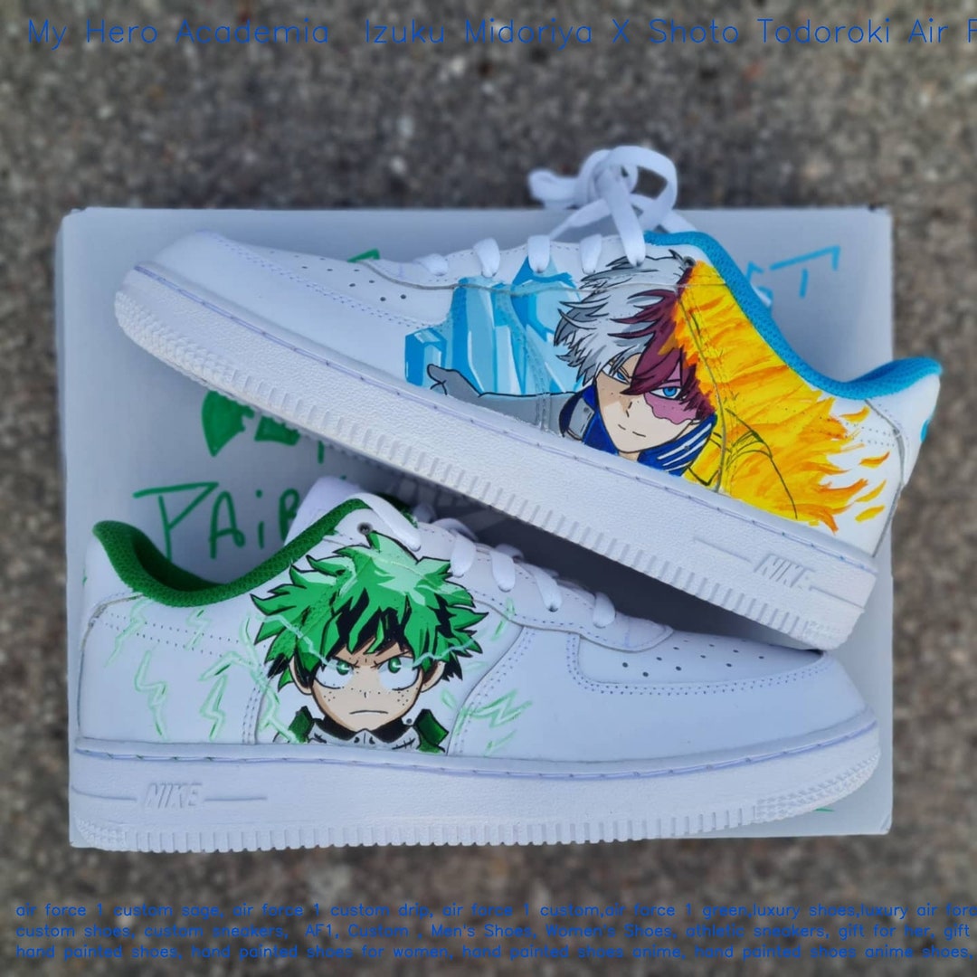 My Hero Academia Izuku Midoriya X Shoto Todoroki Air Force 1 Custom ...