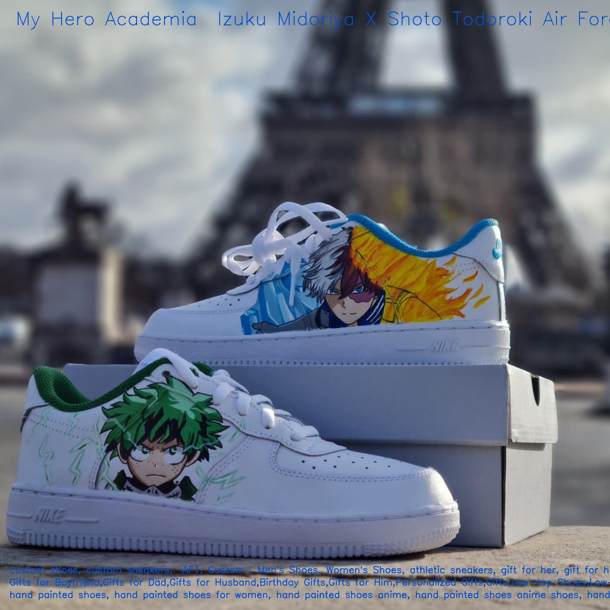 My Hero Academia Izuku Midoriya X Shoto Todoroki Air Force 1 Custom ...