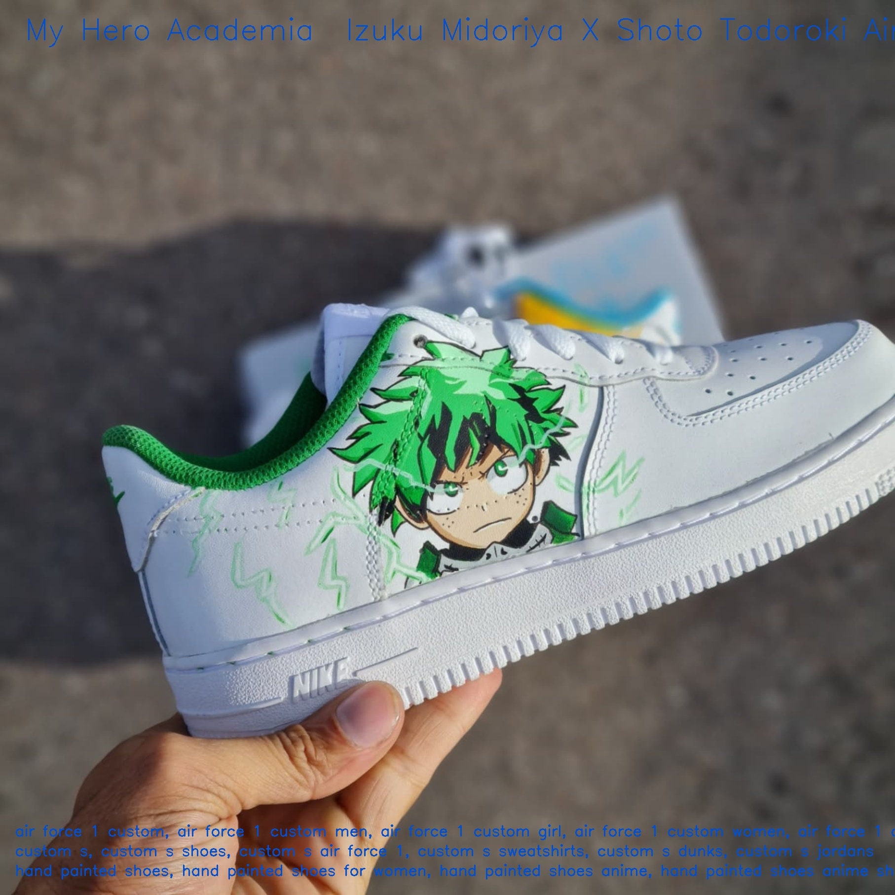 My Hero Academia Izuku Midoriya X Shoto Todoroki Air Force 1 Custom ...