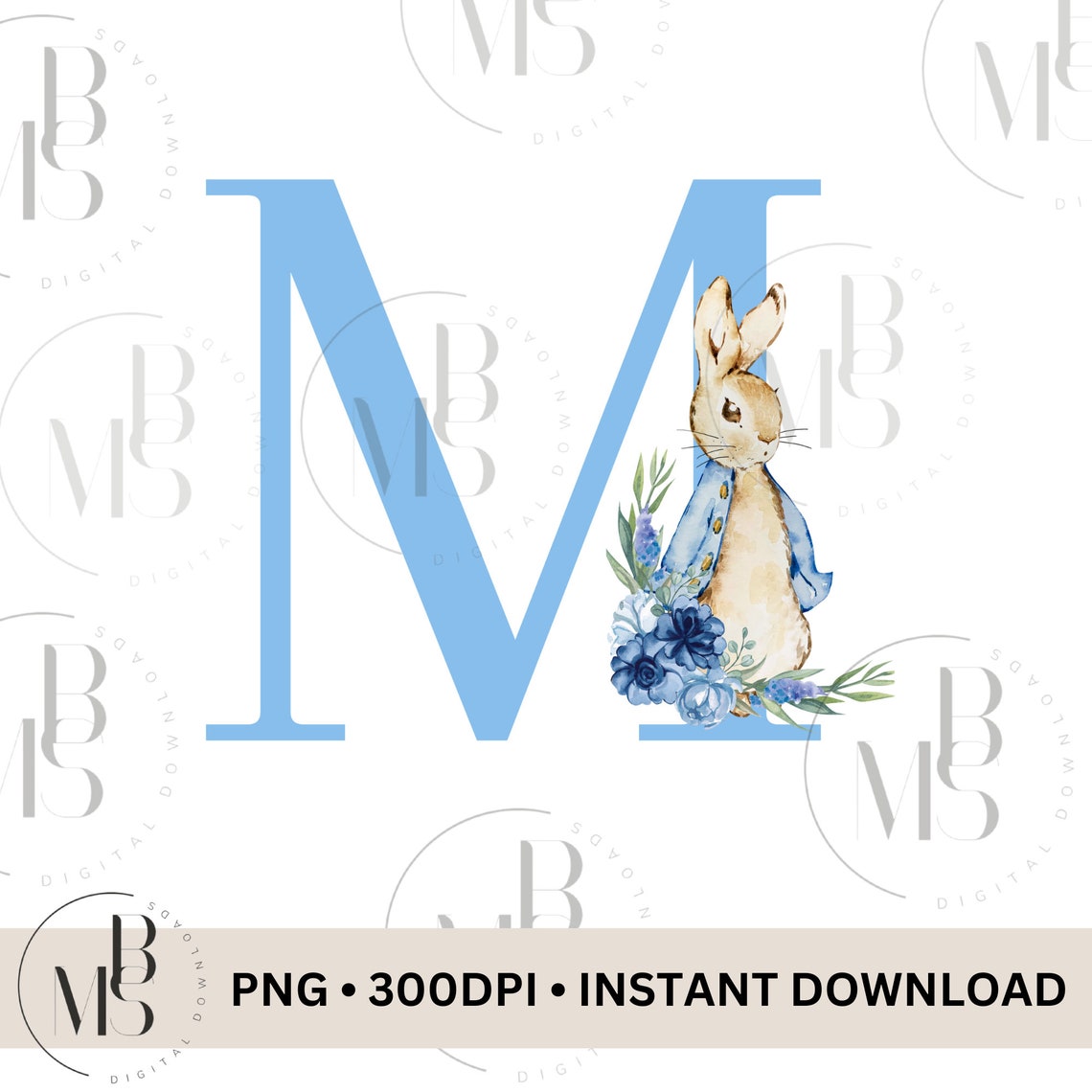 Peter Rabbit PNG | LETTER M | Clipart | Downloadable | Instant Download ...