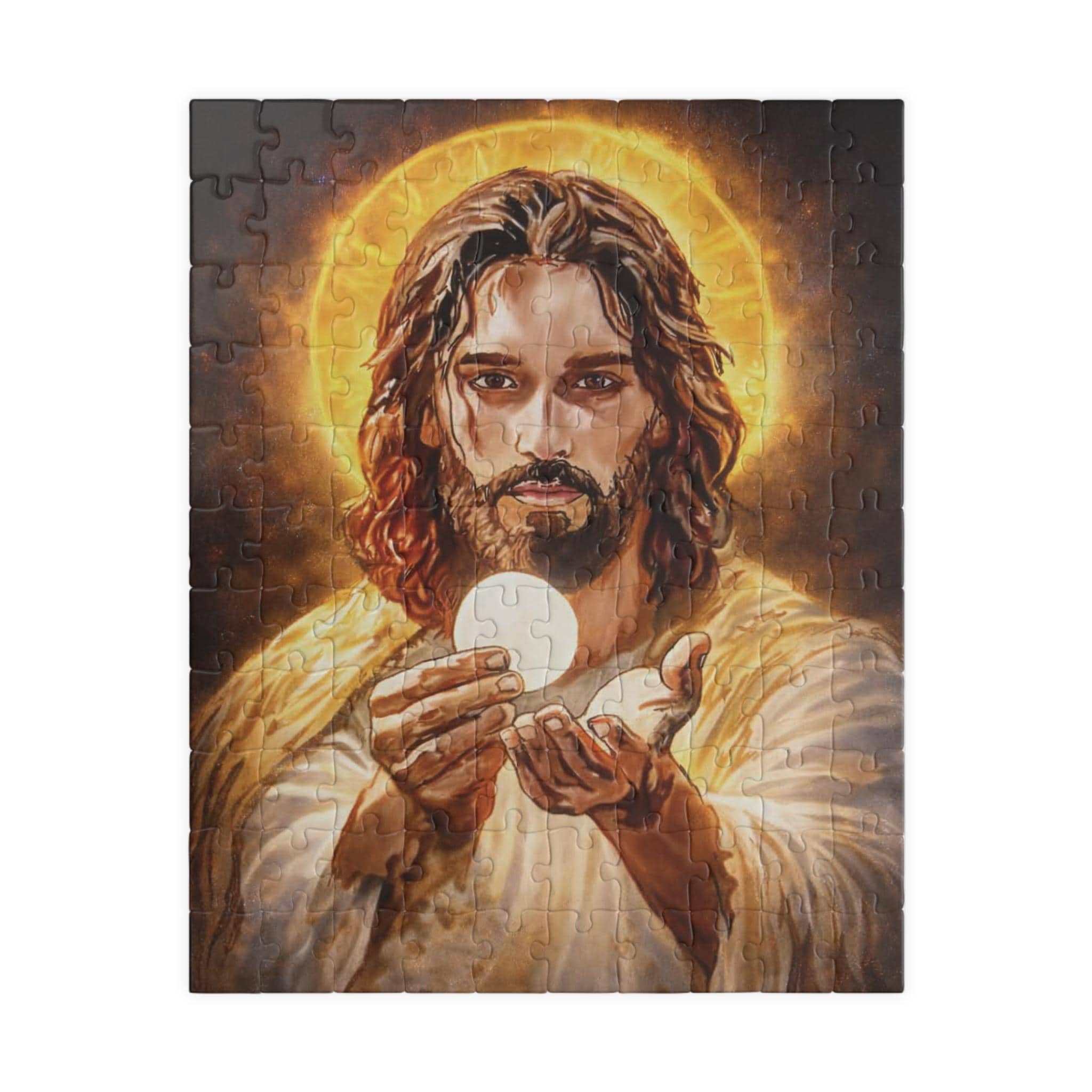 Jesus Holding Communion Host Puzzle | Christian Religious Jigsaw - Etsy