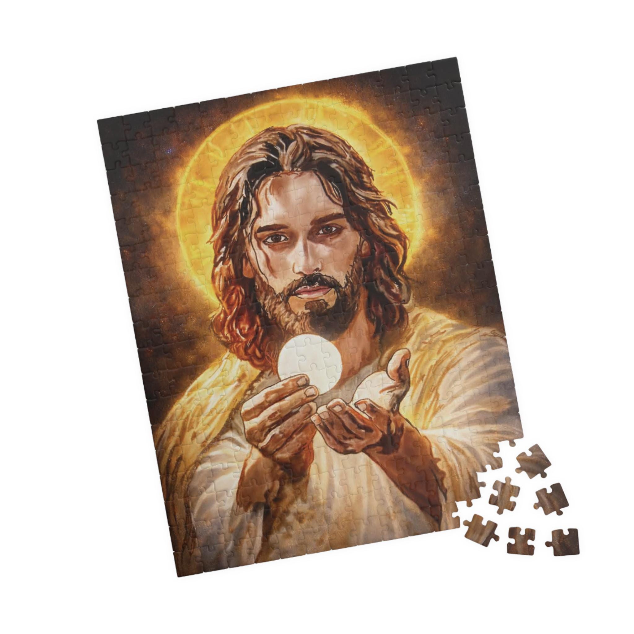 Jesus Holding Communion Host Puzzle | Christian Religious Jigsaw - Etsy